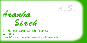 aranka sirch business card